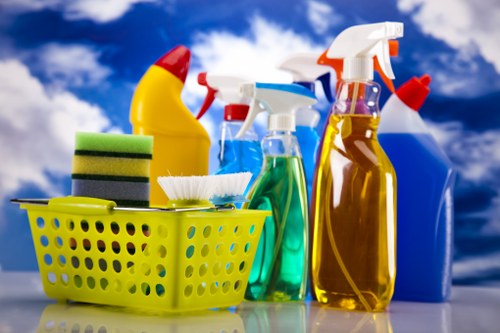 Professional carpet cleaning equipment in a home interior