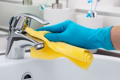 Cleaner preparing a carpet cleaning appointment